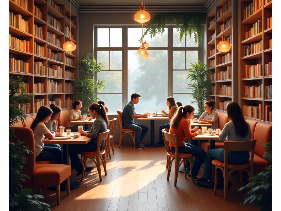 Ambiance du café littéraire